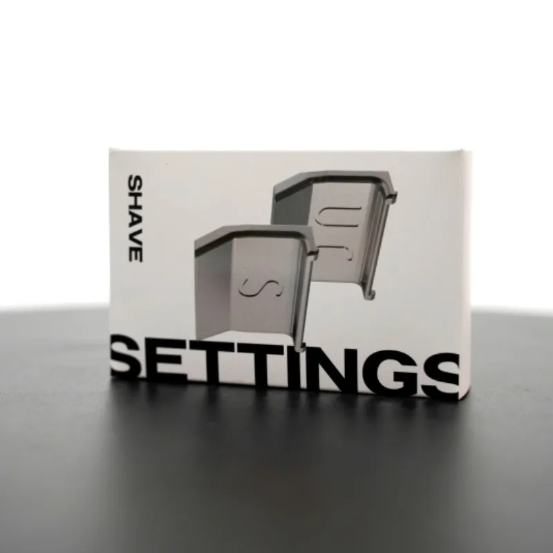 61*93.5*22mm Hot selling Custom logo two tuck in razor setting packaging box White paper boxes box with EVA tray