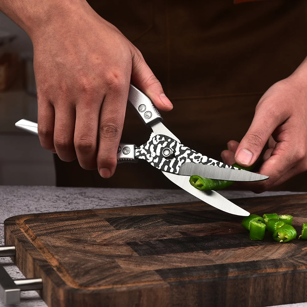 Durable stainless steel scissors poultry scissors vegetable scissors