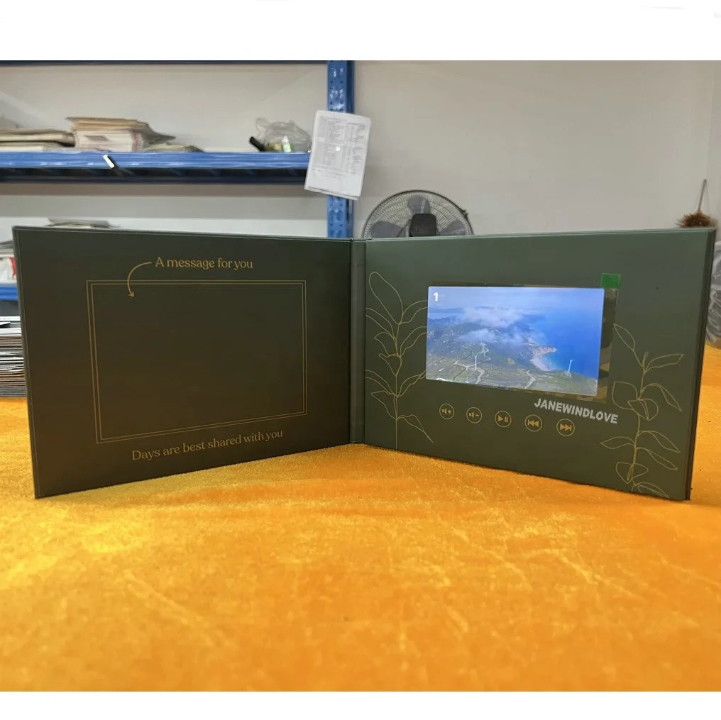 Digital card video brochure Custom printing photocard Video player brochure
