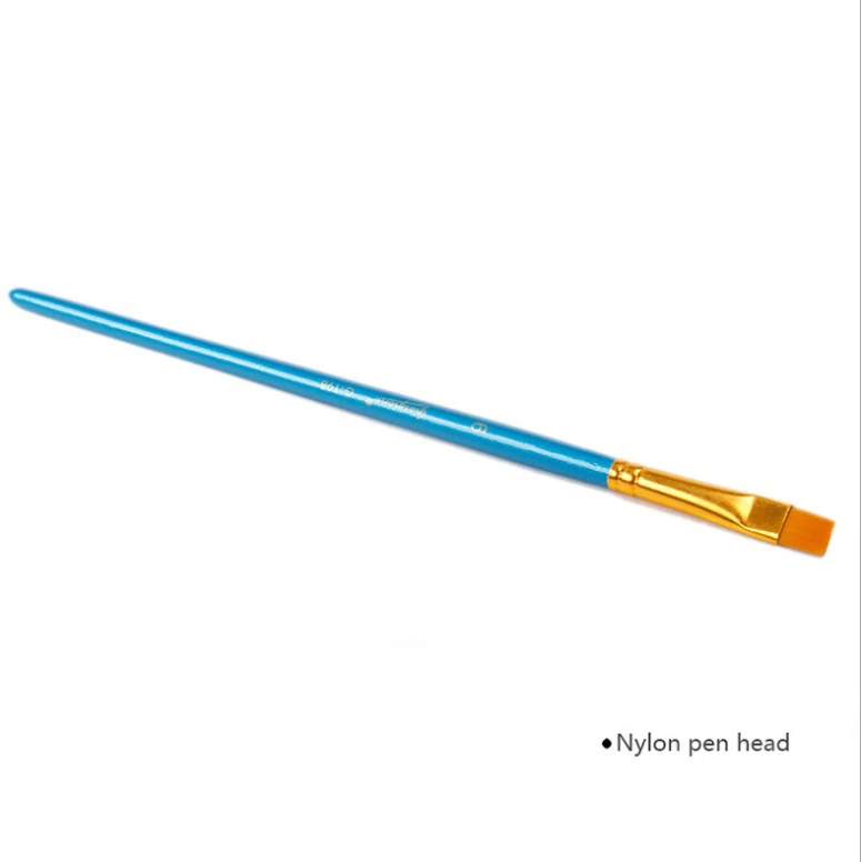 10pcs oil painting gouache watercolor acrylic hook thread nylon hair long rod brush set