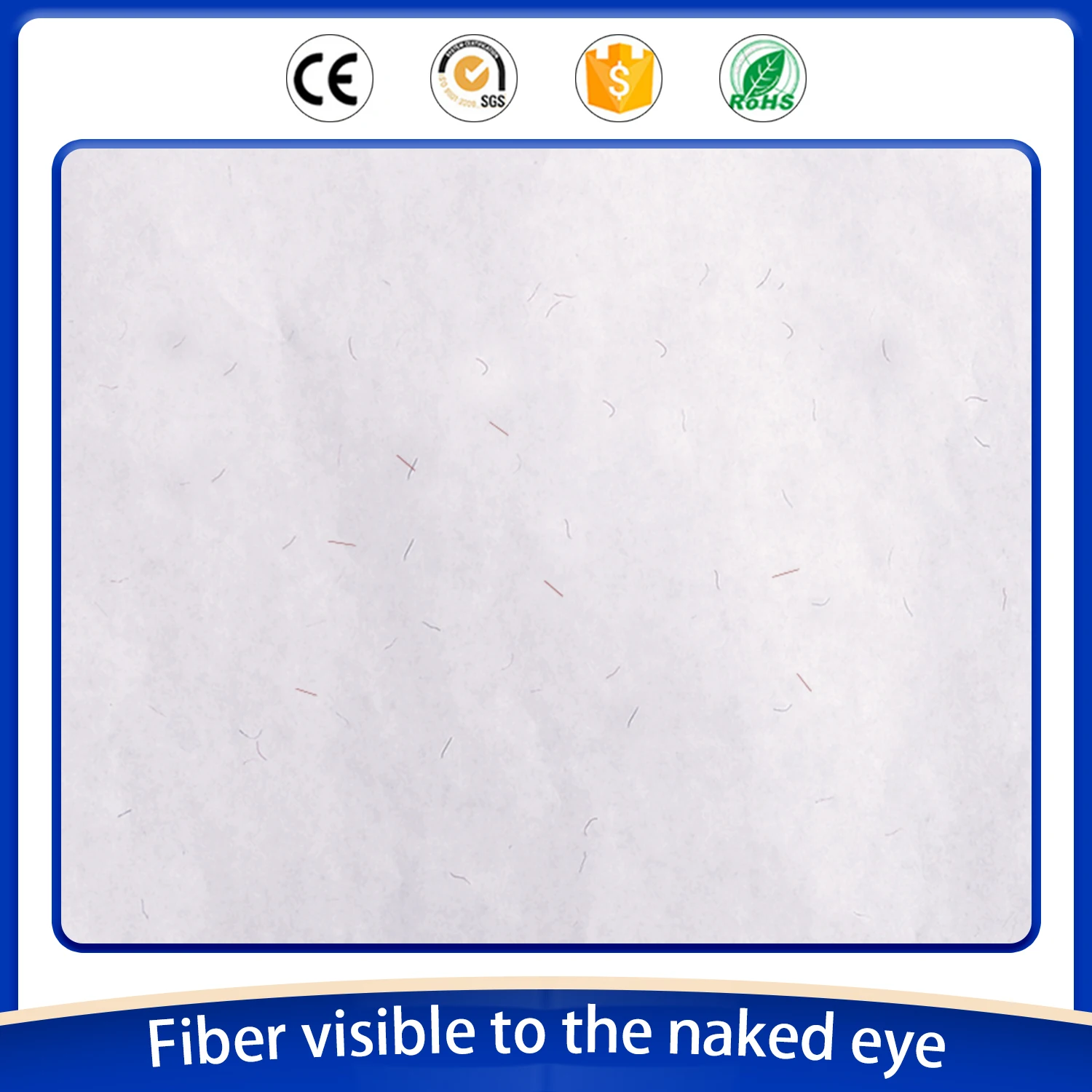 High Quality Uv Security  Paper Customized Anti-counterfeiting  Custom Watermark fiber Thread