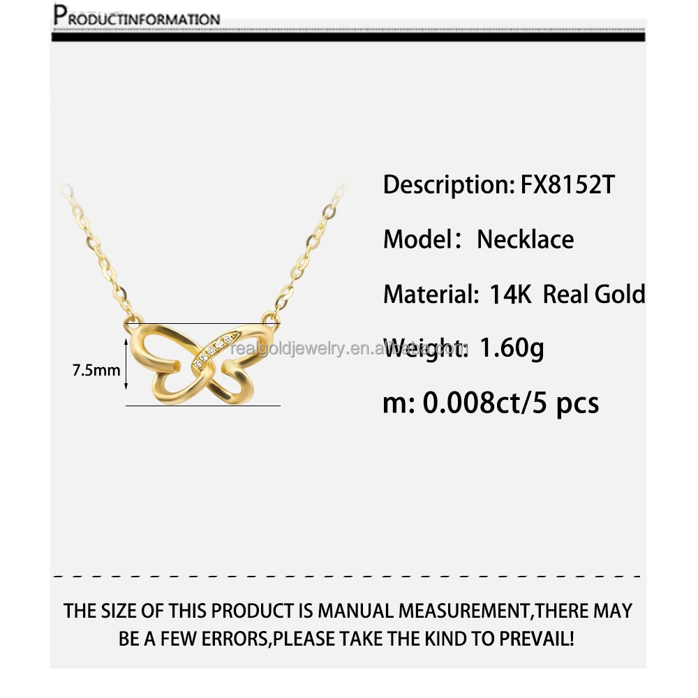 Luxury Jewelry AU585 14K Yellow Gold Pendant Necklaces Moissanite Jewelry Custom Design Gold Chain Necklace Chinese Gold