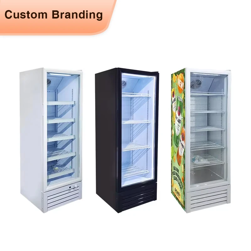 Meisda SC235 235L Upright Glass Door  Beverage Beer Bottle Display Fridge With Fan Cooling