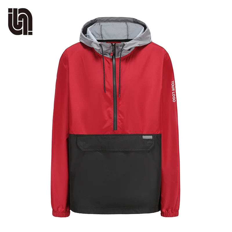 
High Quality Cheap Factory Price Mens Half Zip Beach Anorak Windbreaker Jacket 