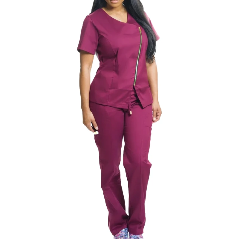 
2021 Design Unisex Flex Fabric Jogger Sketchers Pink Hospital Doctor Nursing Medico Uniforme De Enfermera Scrubs Uniforms Nurses 