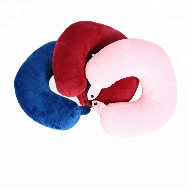 Fully Adjustable Neck Support Design Inflatable Travel Pillow for Camping