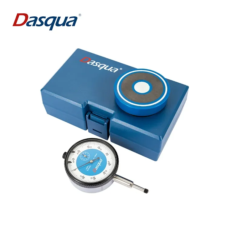 Высококачественный магнитный зажим Dasqua 0-10 мм, задней тип циферблата индикатора, 2 года гарантии, 0,01 индикатор циферблата, измерительный инструмент