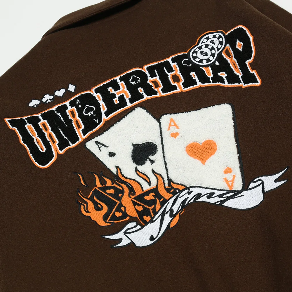 Wholesale Custom Logo Embroidery Patterns Leather Sleeves Single Breasted Baseball Bomber Men Varsity Jackets