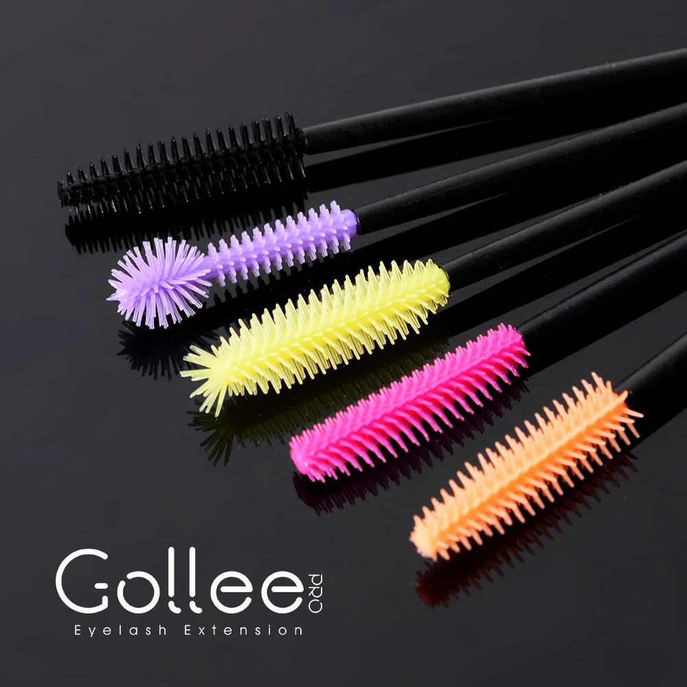 gollee with plastic package silicone wand tube high quality crystal for soft touch mascara retractable wholesale eyelash brush