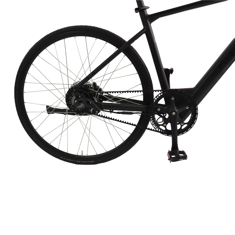 Electric Bicycle Sprockets Carbon Fiber Timing Belts Pulley Rubber 11M V-belt Electric Bike Drive Belt