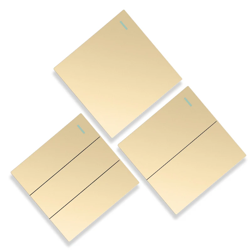 S1.2 BS/UK 2 gang 13A switched socket 3 pin FM  wall switch socket with brass