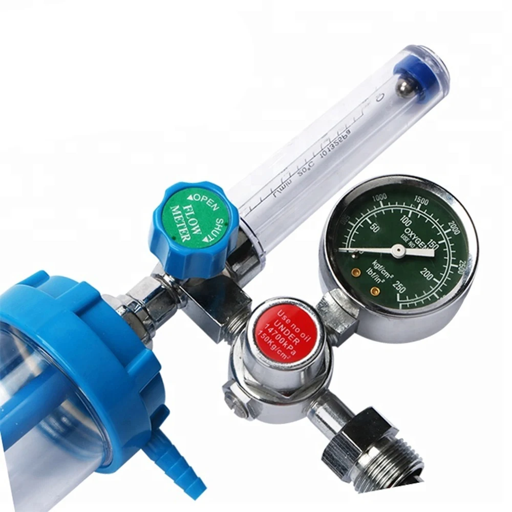 China Product Medical Oxygen Pressure Regulator Flow meter With Valve