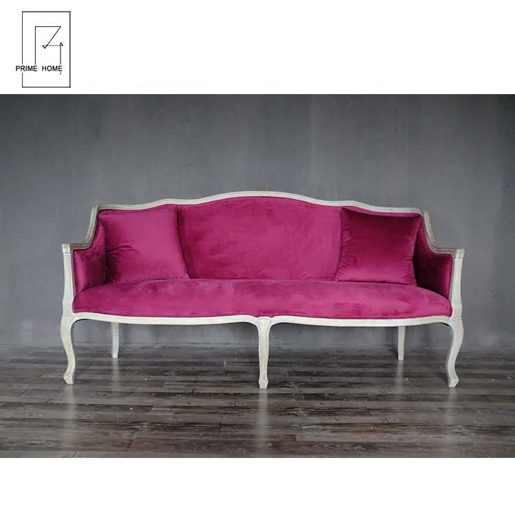 hot sell oak wood frame velvet event wedding event sofa
