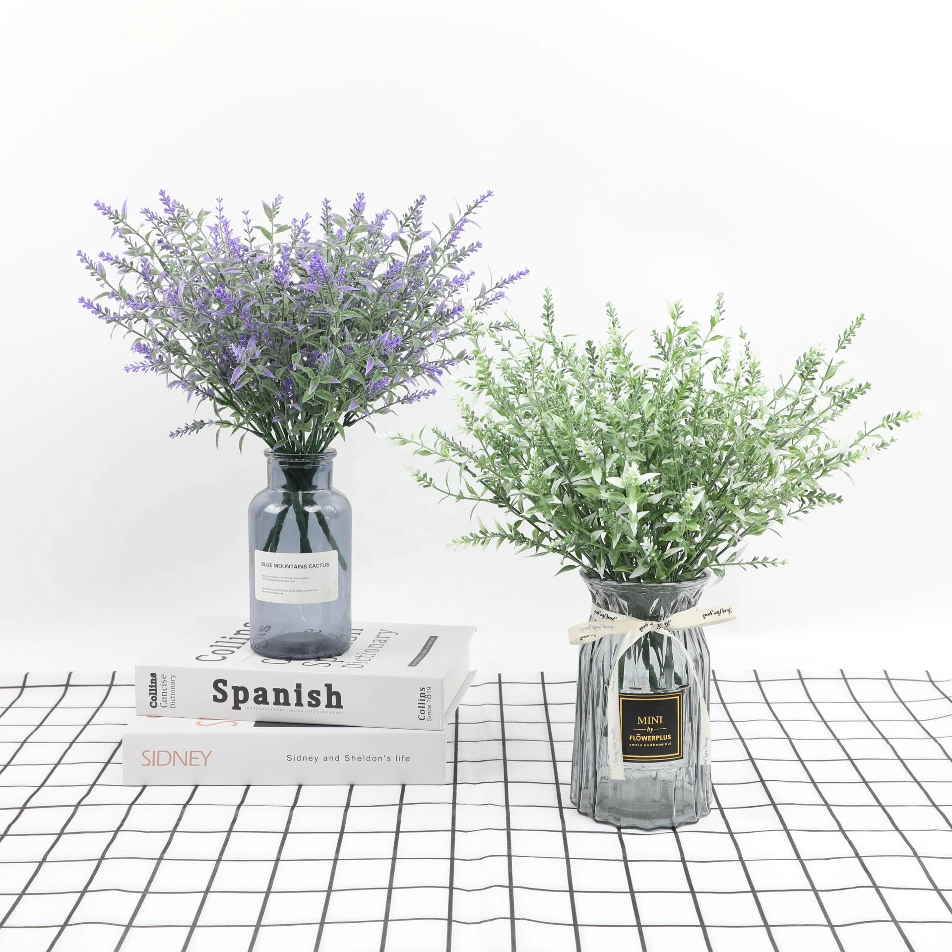 Elegant Eternal Lavender Simulated Lavender Plant Cheap Seven Branches Lavender Artificial Flower for Wedding Home Decor