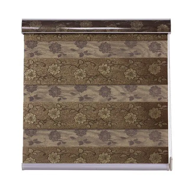 Interior Fashional Style Vertical Patten and Fabric Voile Material Double Zebra Blinds