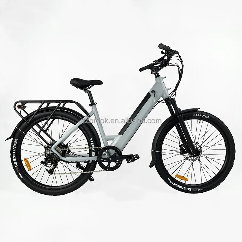 
Dropshipping wholesale en15194 cheap woman electric bicycle adult 27.5 inch 48v 500w city ebike with pedals for sale 