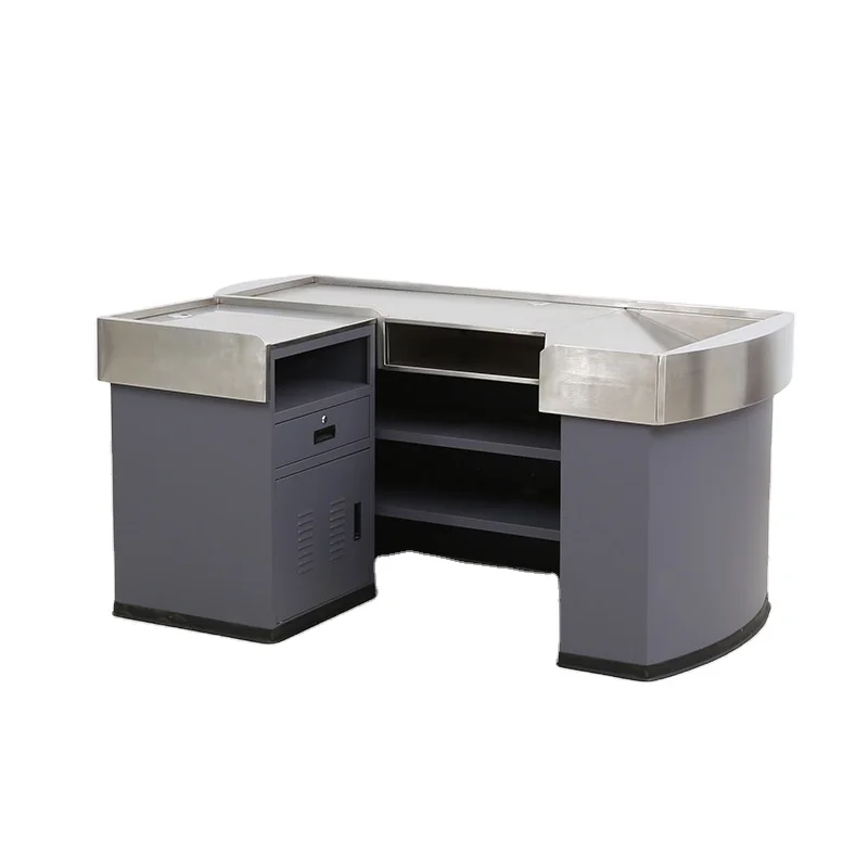 Wholesale Multifunctional Metal Shop Store Supermarket Cashier Desk Counter