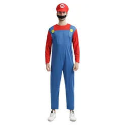 anime Mario Halloween Cos Costume Plumbers Performance Super Mary Cartoon Anime Play Costume
