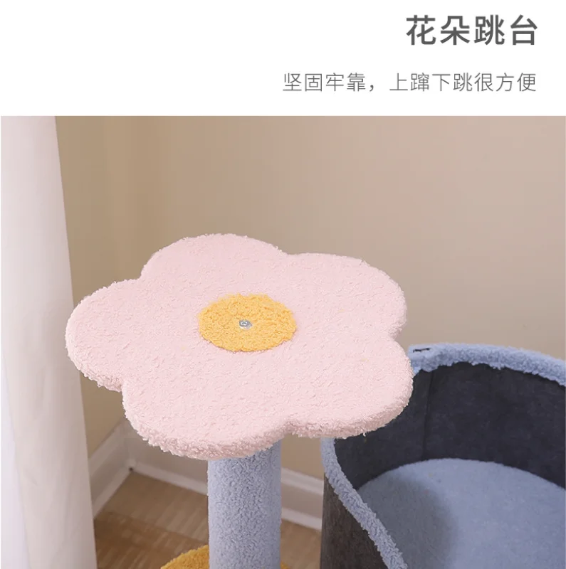 new cat climbing frame house multi-layer tree hole felt