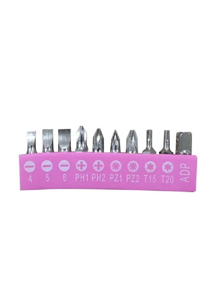 25pcs Hot sale promotional  mini pink tool set gift hand repair household set with plastic box