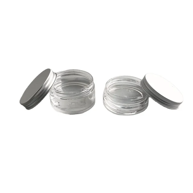 4oz 8oz 16oz pet  plastic jar containers with aluminum lid empty pet jar for cosmetic