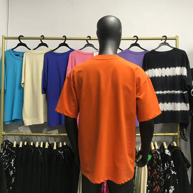 High Quality 240gsm 100% Cotton streetwear Custom logo Heavyweight Unisex oversized T-shirt