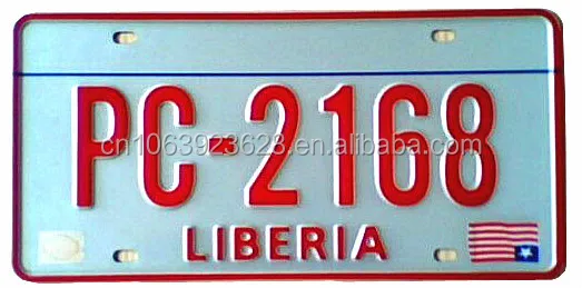 High Quality Embossed Reflective License Plate Africa Car Number Plate