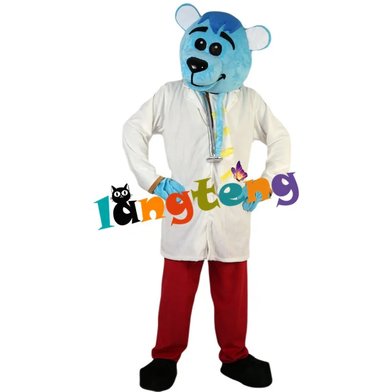 627  Funny Cute Blue Mouse Doctor Adult Mascot Costumes Cosplay Apparel Business Mascots For Party