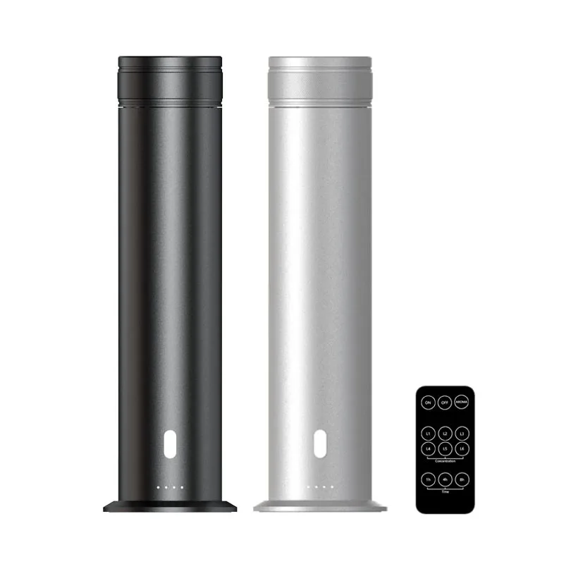Wholesale home hotel air fragrance electronic aluminum metal customized waterless essential oil diffuser with remote control