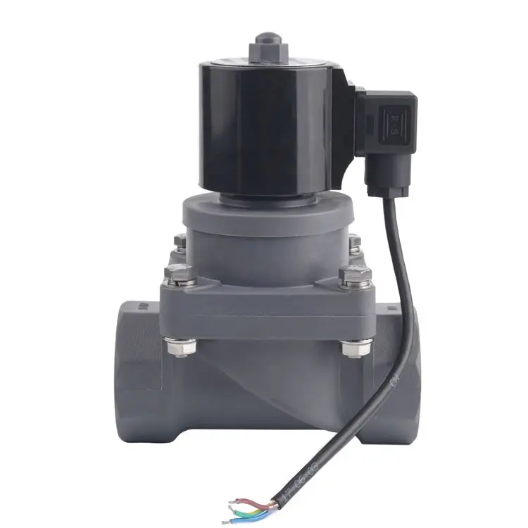 Trusted Brand  Normally Closed Large Diameter Valve 220V 24V G NBT Thread Ptfe Material Anticorrosive Solenoid Valve