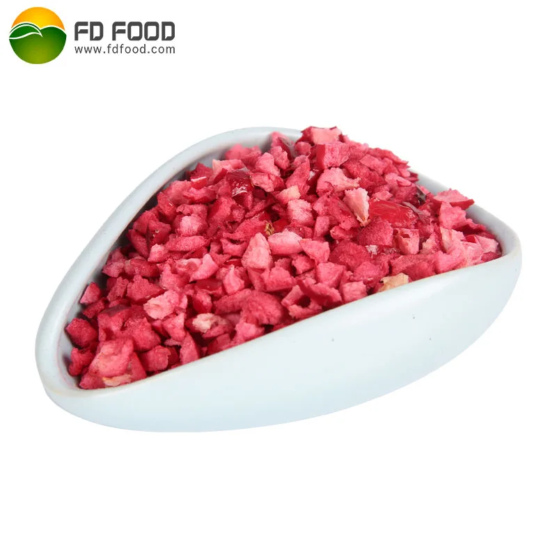 Lujia lyofilizovane berry freeze dry fruit freeze-dried cranberries 5*5 mm freeze dried cranberry dice