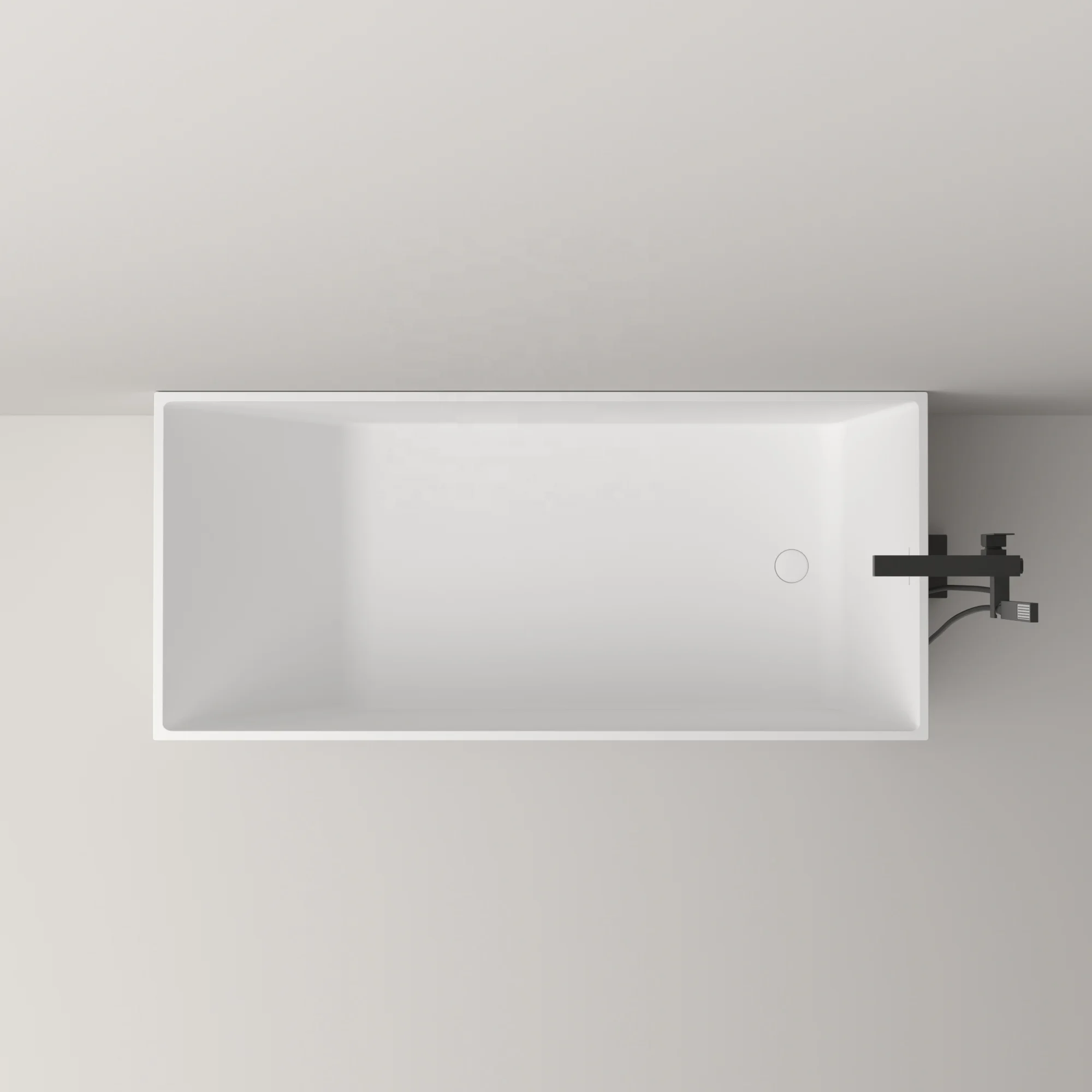 cUPC Fanwin white bathroom solid surface freestanding soaking hot tub artificial stone bathroom bathtub