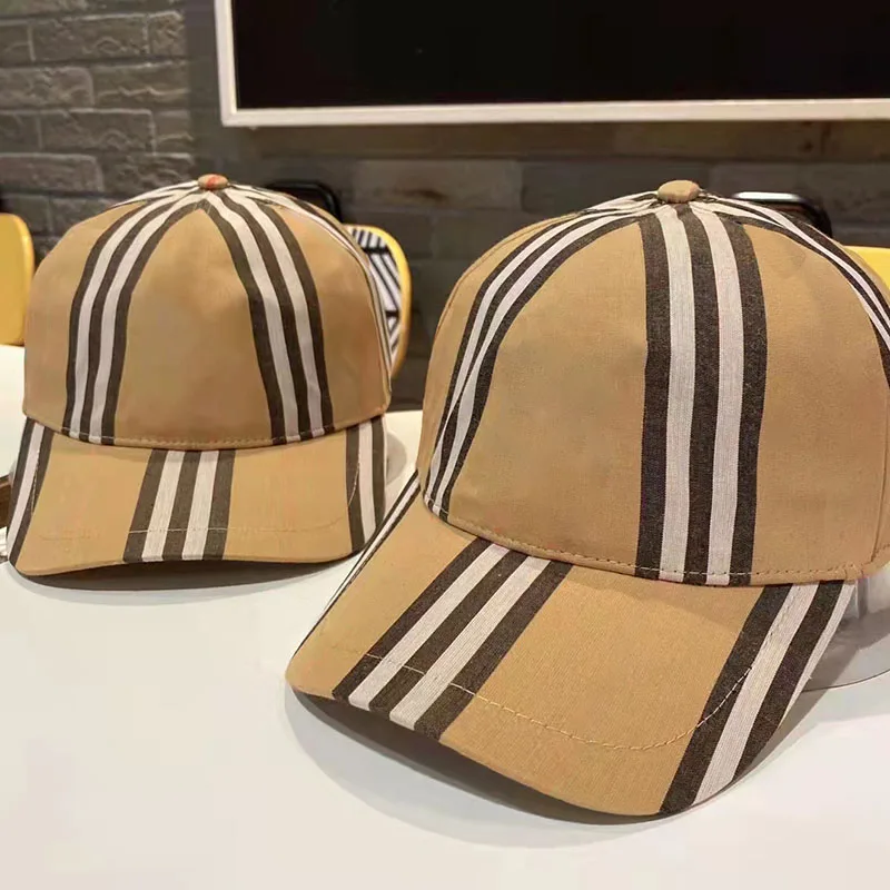 Luxury Lettering Baseball Cap Designer Stripe Adjustable Sun Hats Washed Sunscreen Branded Snapback Cap