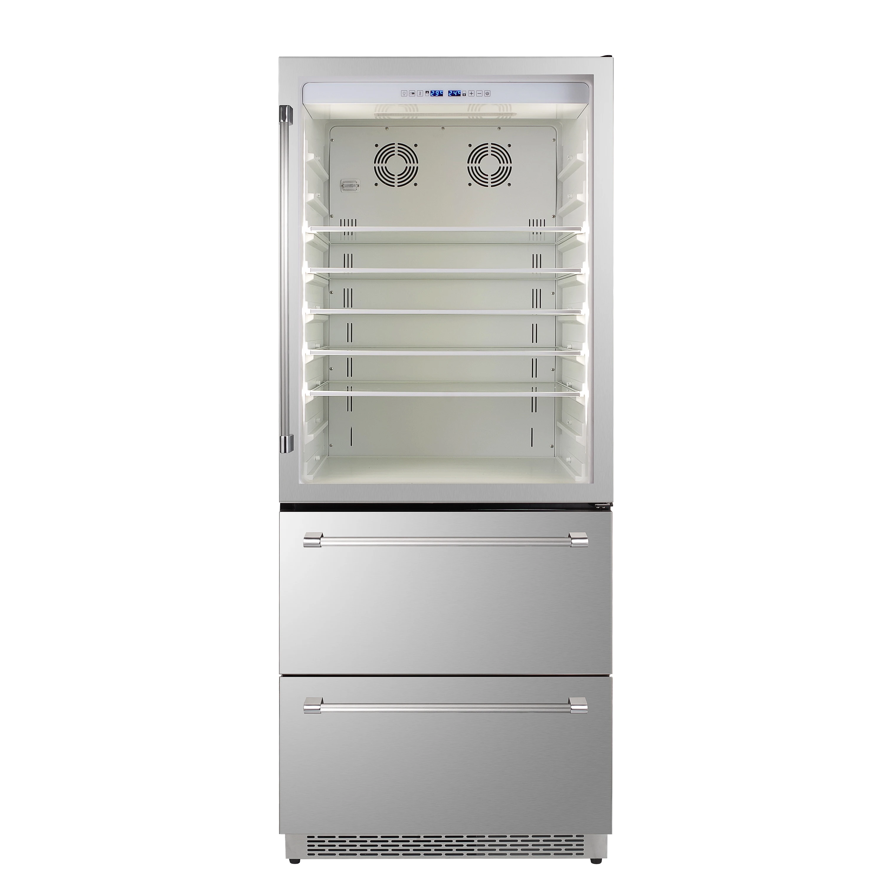 110V-220V/50-60Hz трехдверный домашний отель холодильник с морозильной камерой