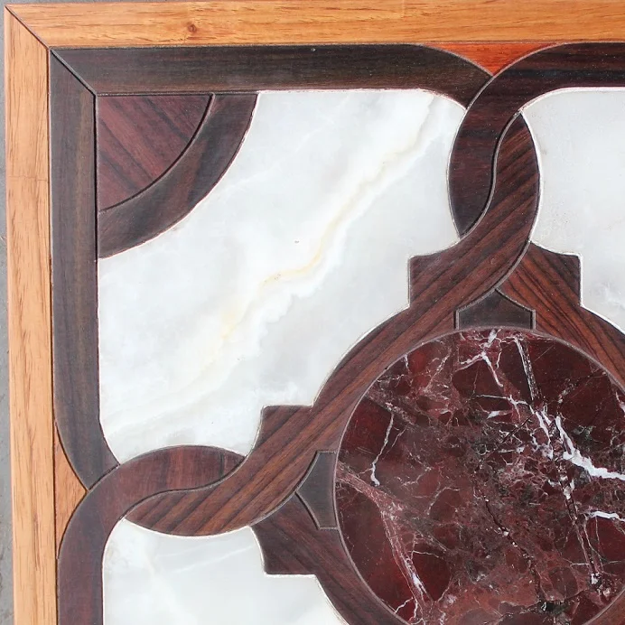 Jade inlaid art parquet wood flooring