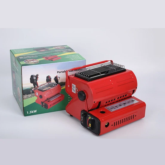 Newest Design CE Portable Outdoor Fishing Camping Room Butane Gas infrared Heater With Cook Grill