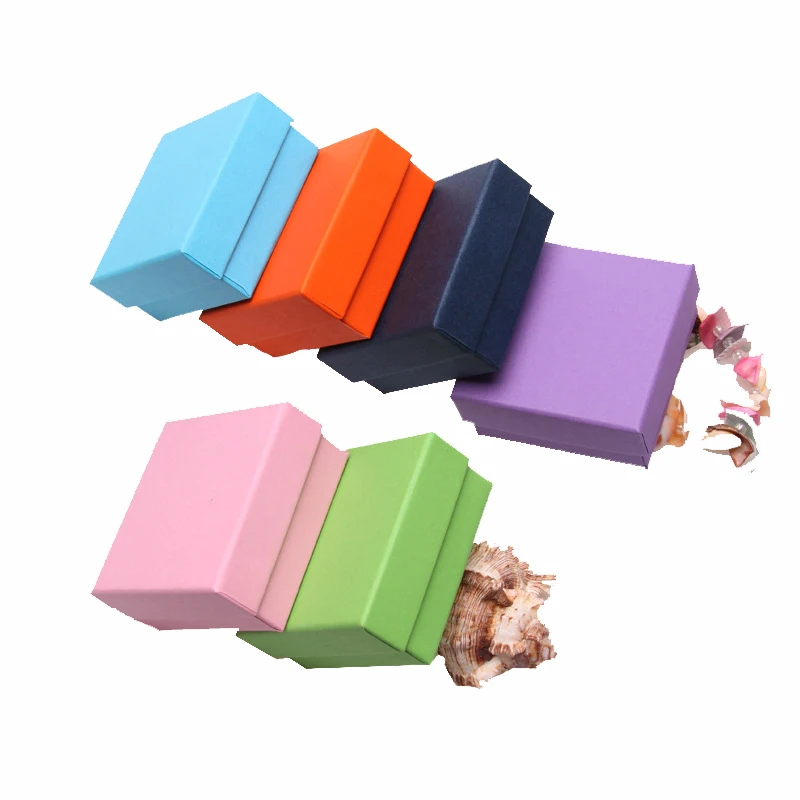 logo print packaging jewelry cardboard lid and base paper color boxes