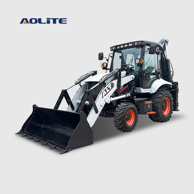 AOLITE BL90-25 china mini front end telescopic loader 2.5t international ALT small 4wheel drive backhoe excavator loader on sale