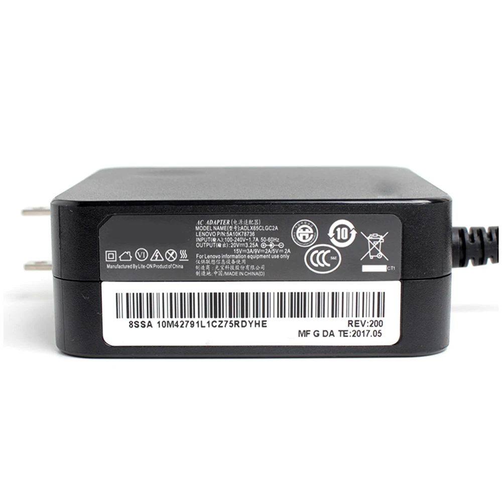 20V 3.25A 65 Вт USB Type-C для планшета Lenovo Yoga C930 C930-13IKB адаптер переменного тока питания ноутбука зарядное устройство