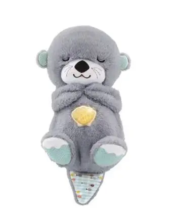 New arrivals breathing bear newborn soothing sleep doll Soft sleep baby Otter breathing toy