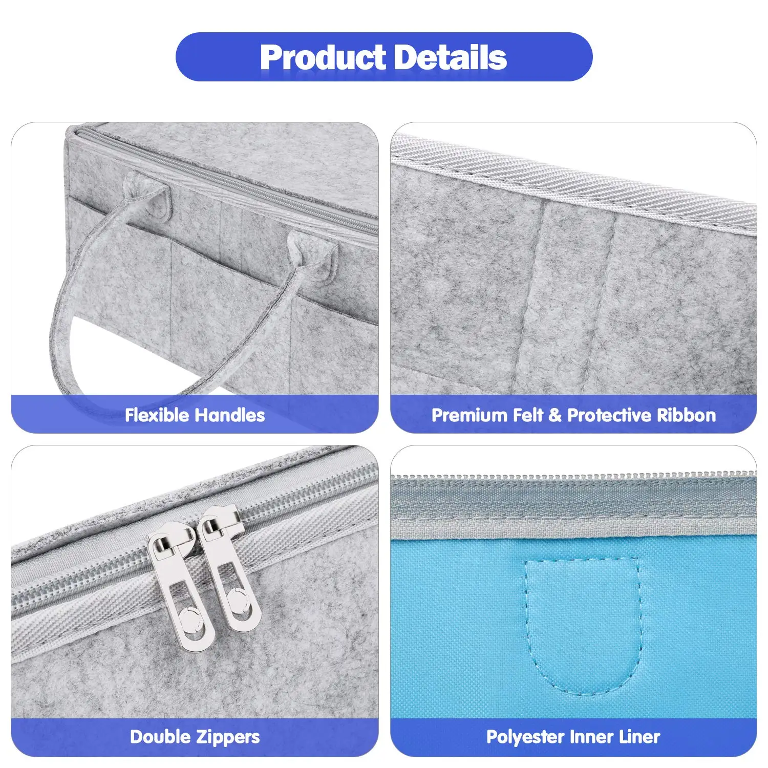 QJMAX Portable Baby Diaper Caddy Organizer Stackers Gift Basket Shower Travel Nursery