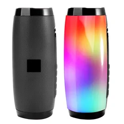 New BT Wireless active big Column Box Waterproof Portable Outdoor speaker super Bass TF FM Radio Speaker With LED Light TG157