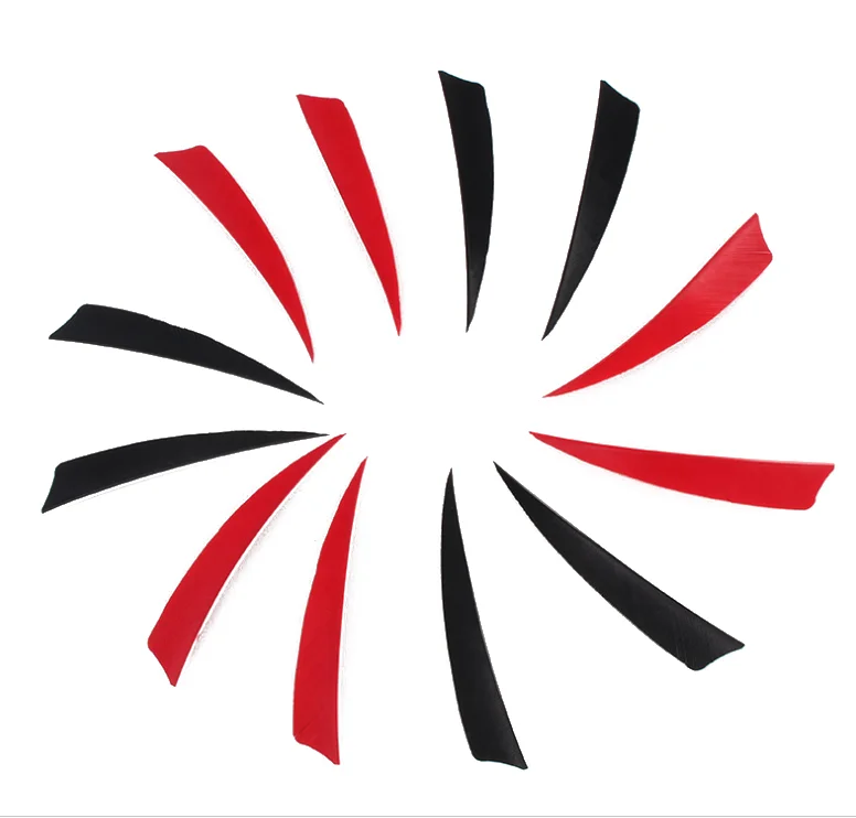 Wholesale DIY 4inch Dyed White Blue Turkey Feather Fletchings Pure Carbon Archery Hunting Arrows For fletching