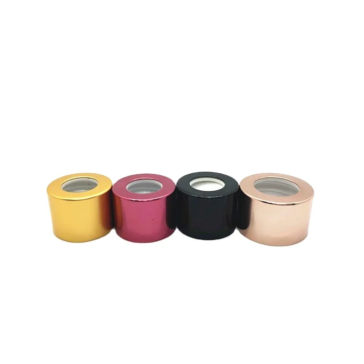 Wholesale Air Fresheners Reed diffuser bottle accessories Lids, 24/410 28 mm Gold aluminum Diffuser lid