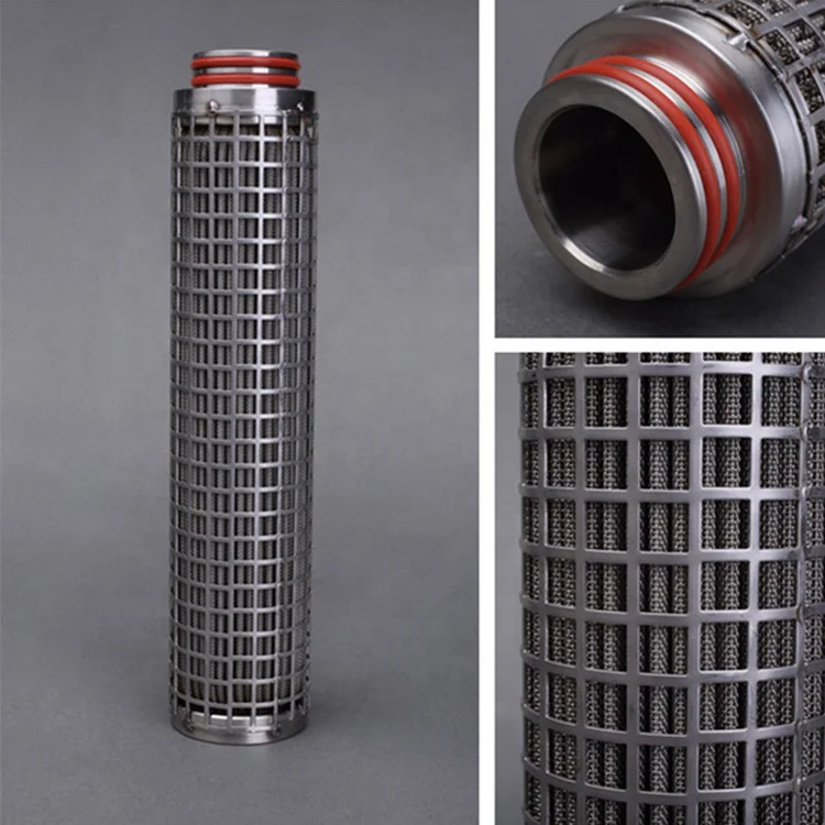 High temperature resistant filter cartridge stainless steel 304/316 mesh pleated filter for particles from liquid