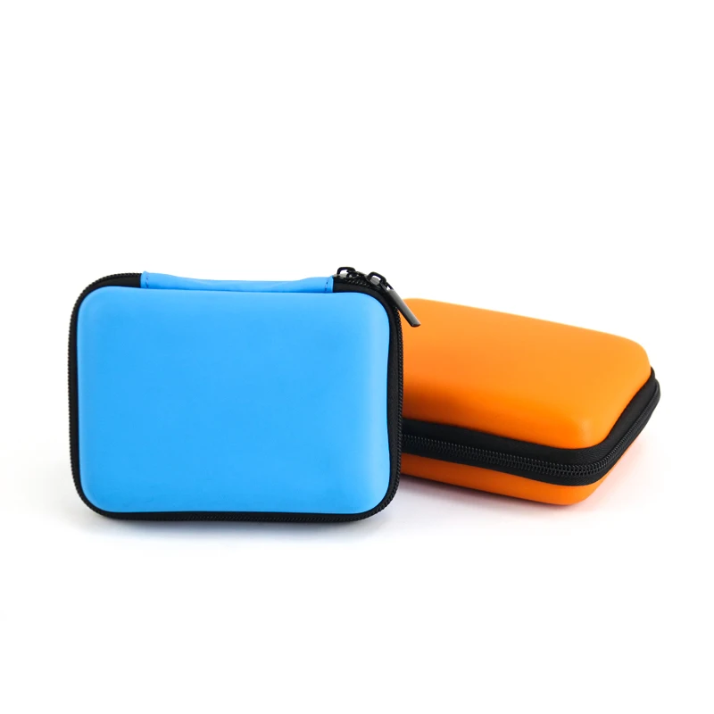Wholesale Blue Wired Earphone Box Square Bluetooth Earphone Carrying Bag EVA Wireless Earphone Case