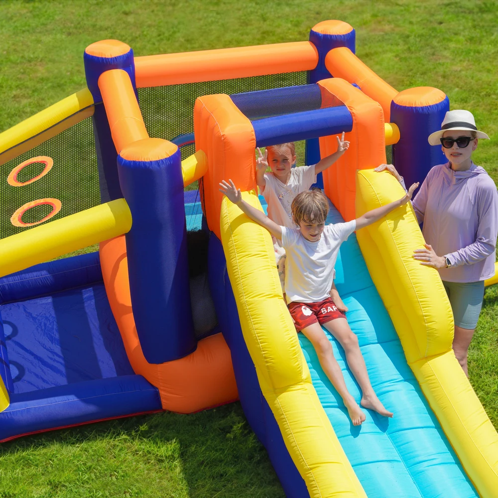 Doctor Dolphin Kids Jumping Bounce House Combo Inflatable Bouncy Castle Bounce House Slide For Party