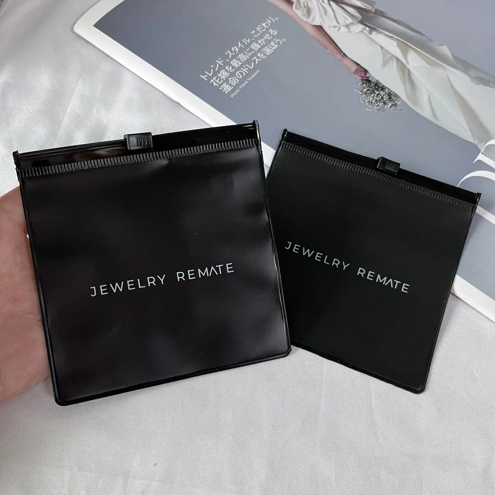 best selling Custom Black Zipper Jewelry PVC Bag With Logo Ziplock Jewelry Zipper Bag Pouch For Jewelry Packaging