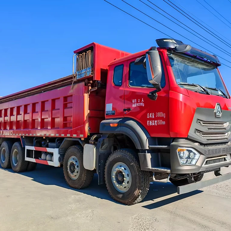 In Stock Sinotruck Howo NX7 8x4 380HP Used Hohan Dumper Tipper Dump Trucks With Electric Tarpaulin