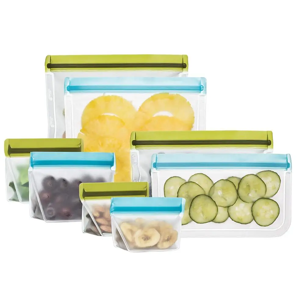 Extra Thick Reusable Biodegradable Freezer Zip lock Food Grade Plastic Peva Storage Sandwich Snack Bags